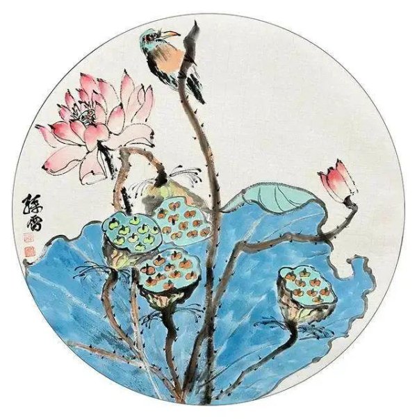 金智股配 孙雷作品赏析：墨染荷风融画意，笔衔花韵悟诗情